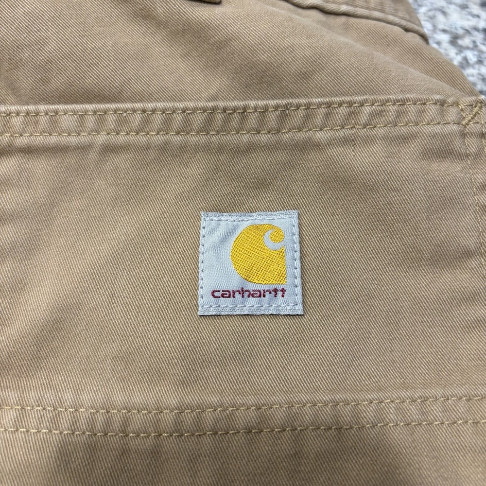 Carhartt Work Pants Mens 36x34 Tan Canvas Rugged Flex Relaxed Fit Utility⁠